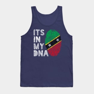 Saint Kitts and Nevis Roots Flag Fingerprint Tank Top